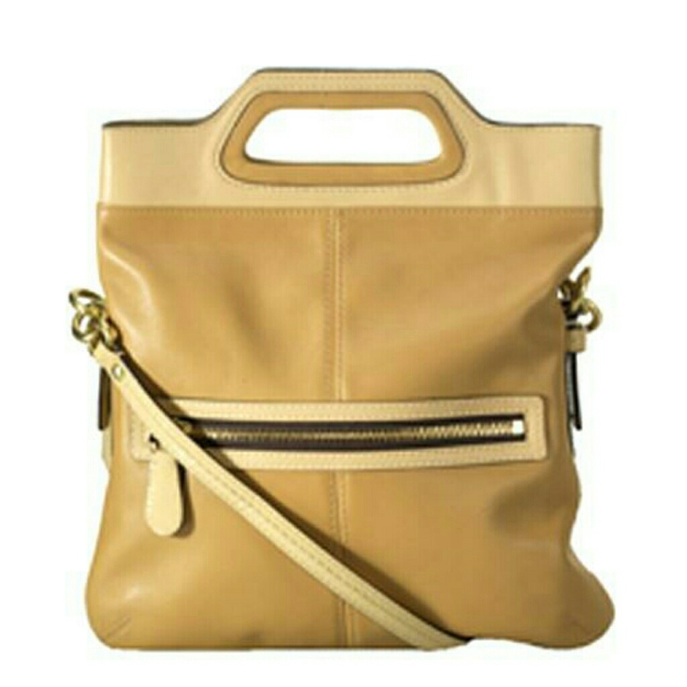 coach bonnie leather foldover crossbody